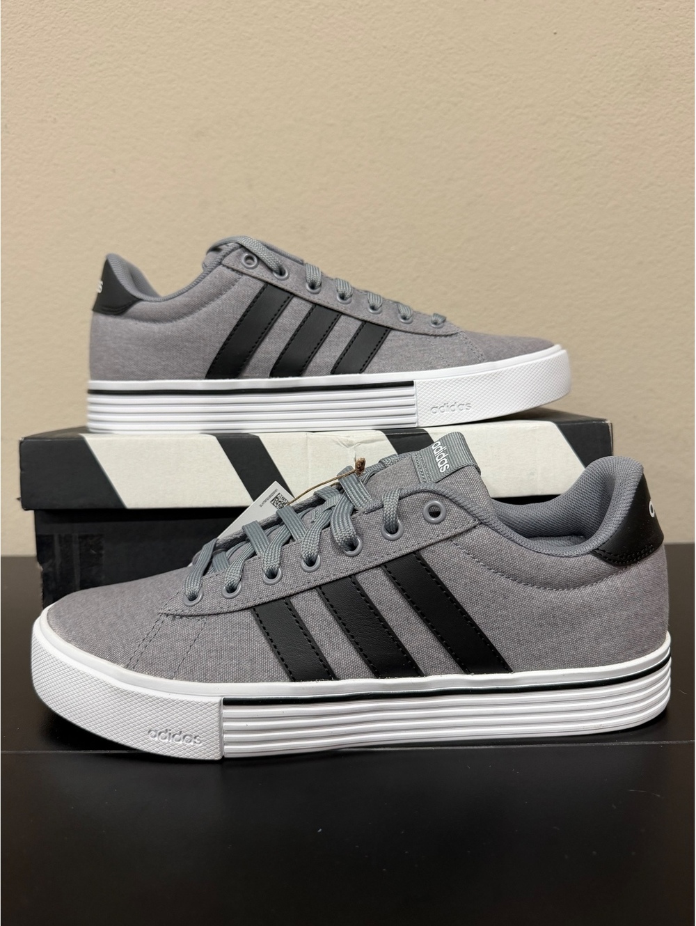Size 9 - Adidas Daily 4.0 “Grey Core Black Cloud White”
